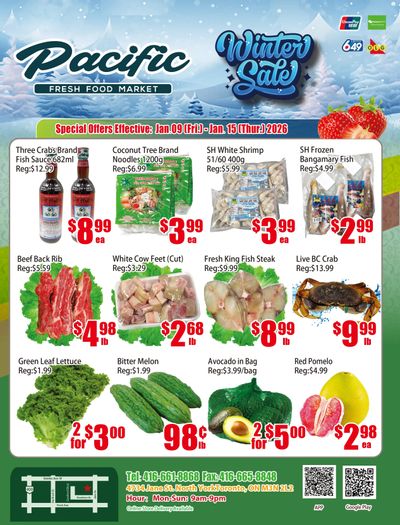 Pacific Fresh Food Market (North York) Flyer January 9 to 15