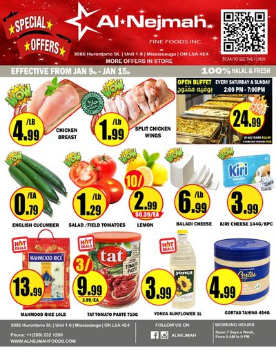 Alnejmah Fine Foods Inc. Flyer January 9 to 15
