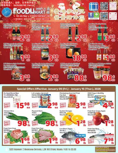 FoodyMart (HWY7) Flyer January 9 to 15