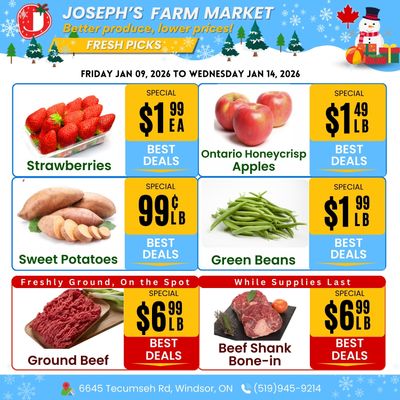Joseph's Farm Market Flyer January 9 to 14