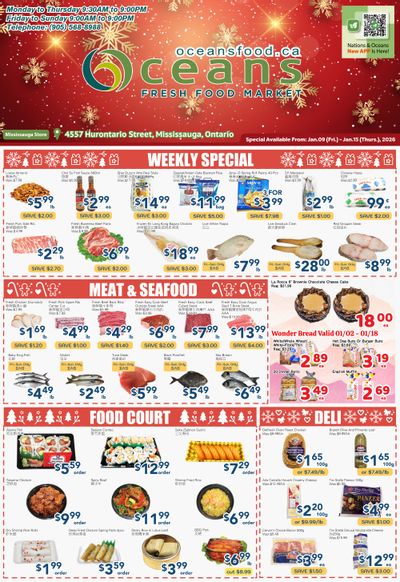 Oceans Fresh Food Market (Mississauga) Flyer January 9 to 15