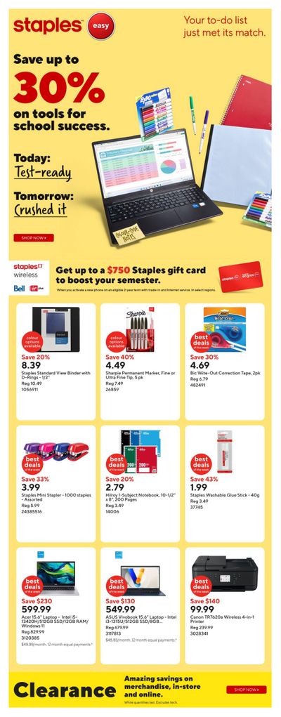 Staples Flyer January 9 to 15