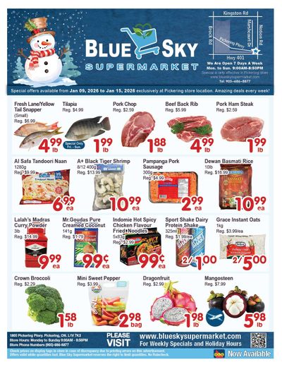 Blue Sky Supermarket (Pickering) Flyer January 9 to 15
