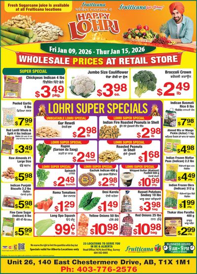 Fruiticana (Chestermere) Flyer January 9 to 15