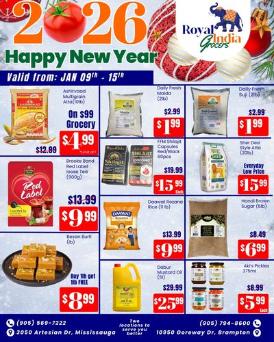 Royal India Grocers Flyer January 9 to 15