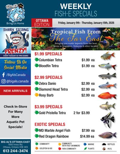 Big Al's (Ottawa) Weekly Specials January 9 to 15