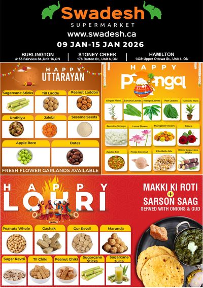 Swadesh Supermarket Flyer January 9 to 15