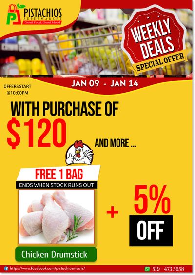 Pistachios Supermarket Flyer January 9 to 14