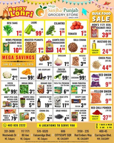 Sanjha Punjab Grocery Store Flyer January 9 to 15
