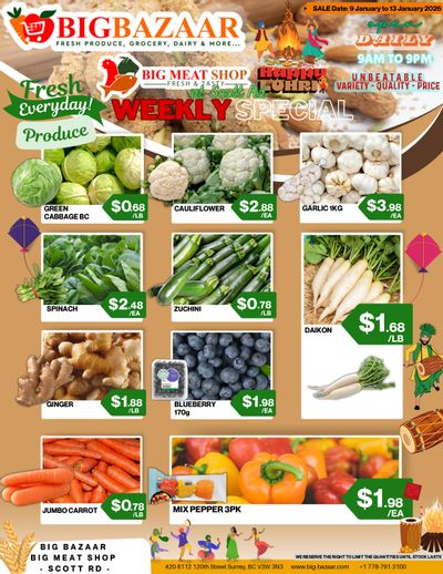 Big Bazaar Canada Flyer January 9 to 13