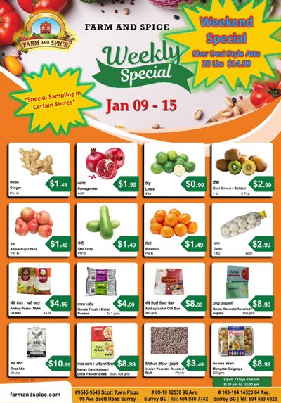 Farm And Spice Grocers Flyer January 9 to 15