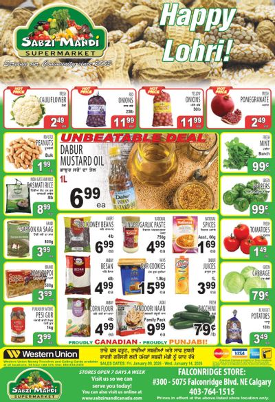 Sabzi Mandi Supermarket (Calgary) Flyer January 9 to 14