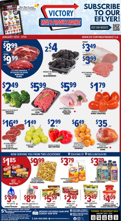 Victory Meat Market Flyer January 13 to 17
