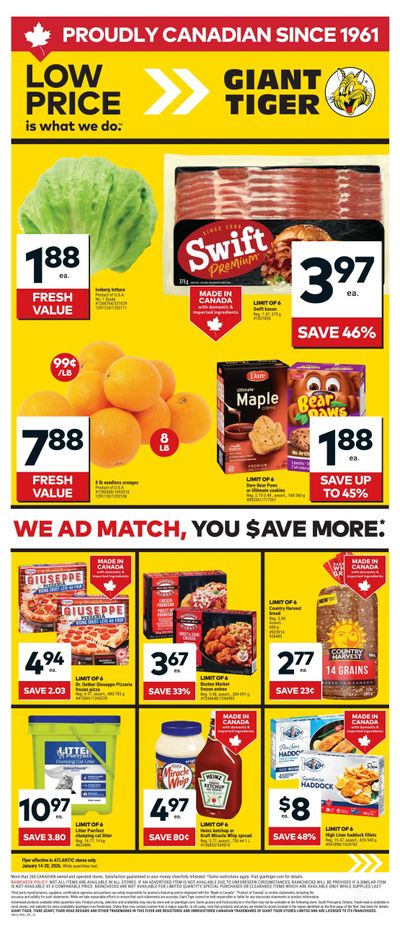 Giant Tiger (Atlantic) Flyer January 14 to 20