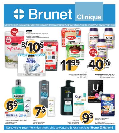 Brunet Clinique Flyer January 15 to 28