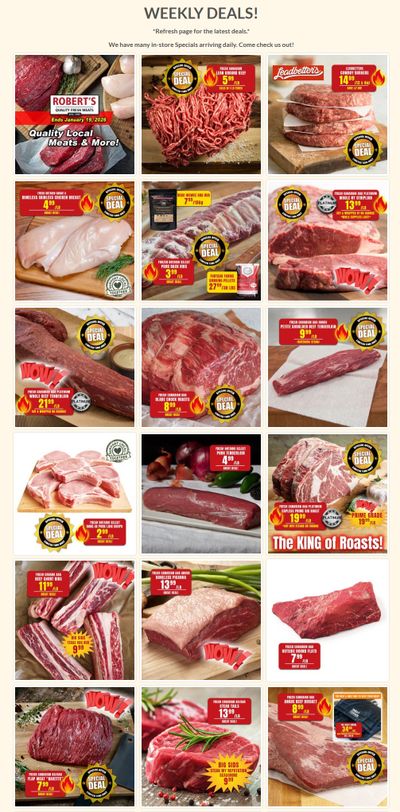 Robert's Fresh and Boxed Meats Flyer January 12 to 19