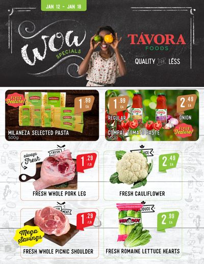 Tavora Foods Flyer January 12 to 18
