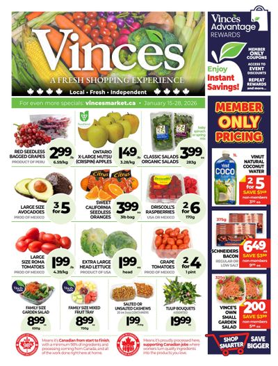 Vince's Market Flyer January 15 to 28