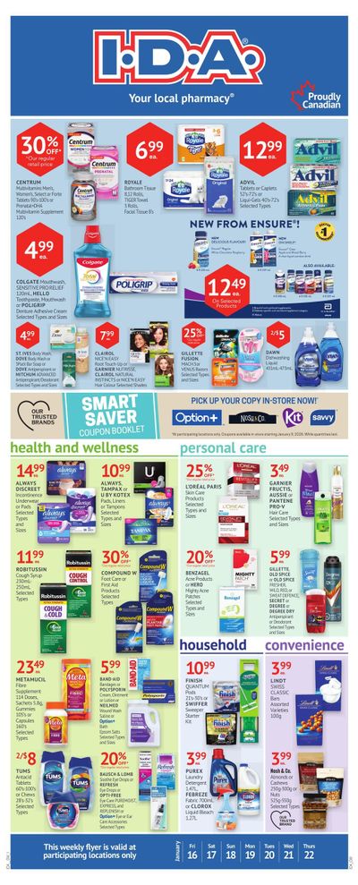 I.D.A. Flyer January 16 to 22