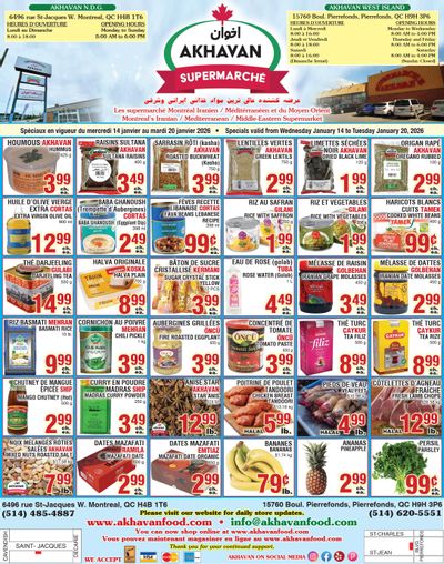Akhavan Supermarche Flyer January 14 to 20