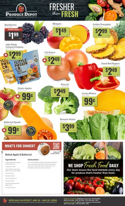 Produce Depot Flyer January 14 to 20