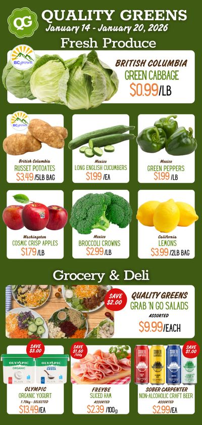Quality Greens Flyer January 14 to 20