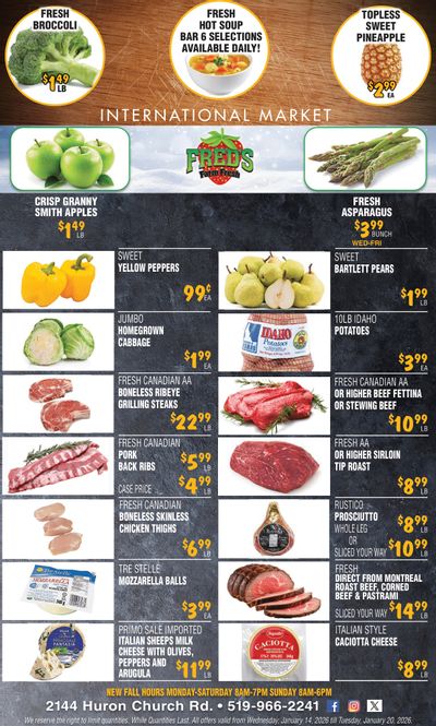 Fred's Farm Fresh Flyer January 14 to 20