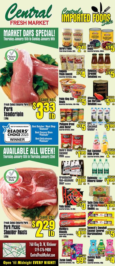 Central Fresh Market Flyer January 15 to 22