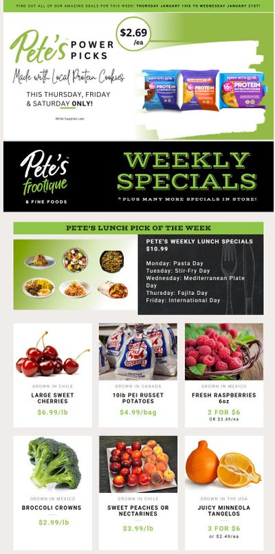 Pete's Fine Foods Flyer January 15 to 21