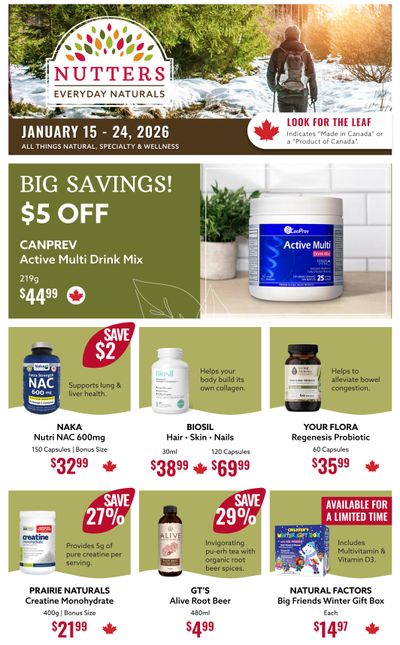 Nutters Everyday Naturals Flyer January 15 to 24