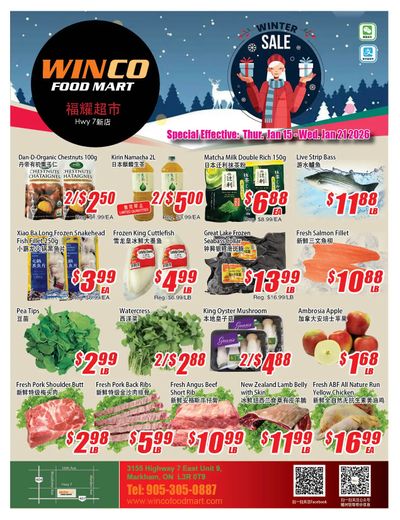 WinCo Food Mart (HWY 7) Flyer January 15 to 21