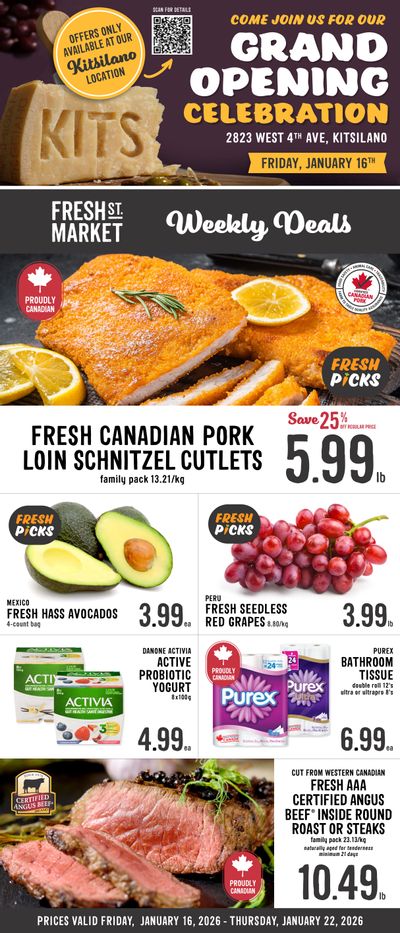 Fresh St. Market Flyer January 16 to 22