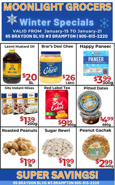 Moonlight Grocers Flyer January 15 to 21