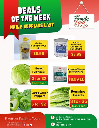 Family Fruit Market Flyer January 15 to 18