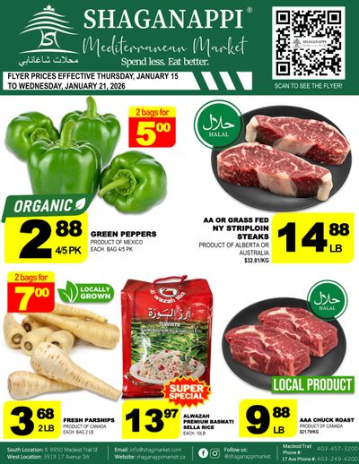 Shaganappi Mediterranean Market Flyer January 15 to 21