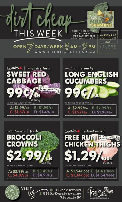 The Root Cellar Flyer January 15 to 21