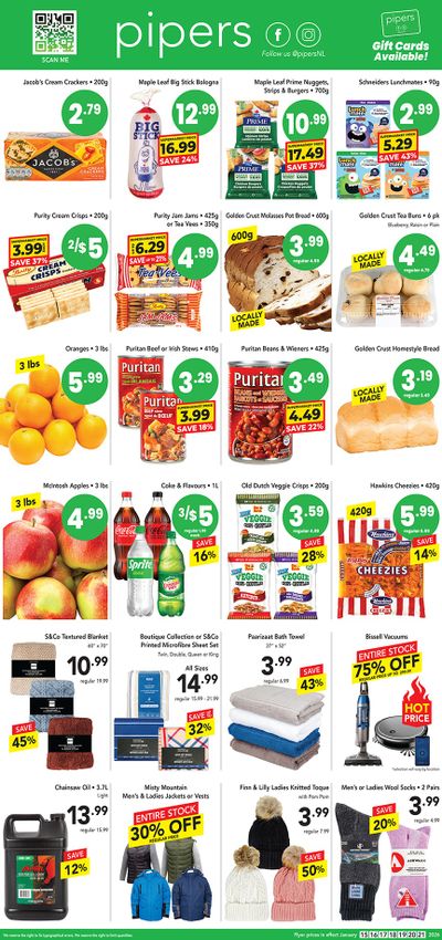 Pipers Superstore Flyer January 15 to 21