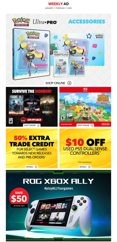 EB Games Flyer January 15 to 21