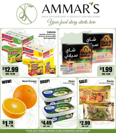 Ammar's Halal Meats Flyer January 15 to 21