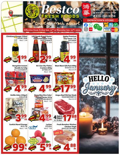 BestCo Food Mart (Downtown Toronto) Flyer January 16 to 22