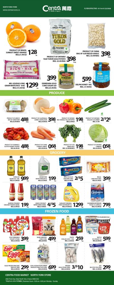 Centra Foods (North York) Flyer January 16 to 22