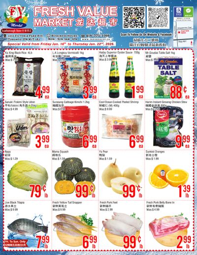Fresh Value (Scarborough) Flyer January 16 to 22