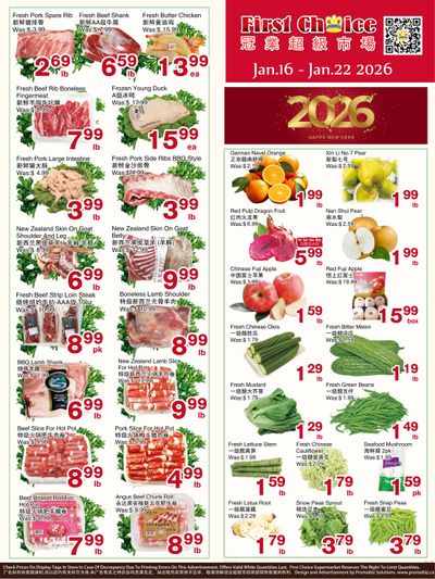 First Choice Supermarket Flyer January 16 to 22