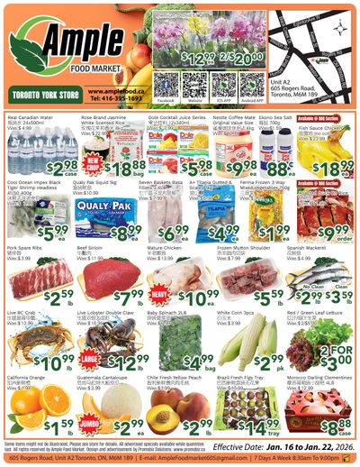 Ample Food Market (North York) Flyer January 16 to 22