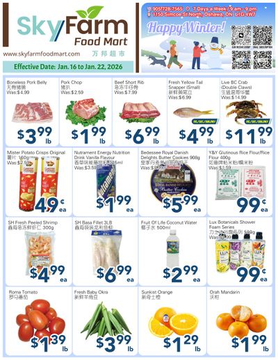 SkyFarm Food Mart Flyer January 16 to 22