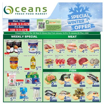 Oceans Fresh Food Market (Brampton) Flyer January 16 to 22