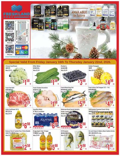 FreshLand Supermarket Flyer January 16 to 22