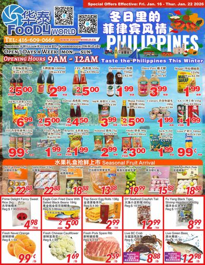 Foody World (Scarborough, ON) Flyer January 16 to 22