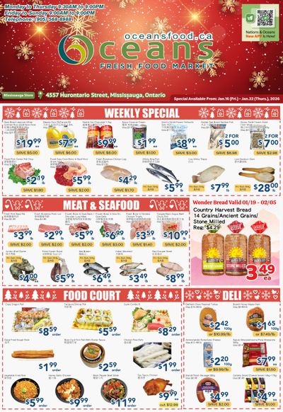 Oceans Fresh Food Market (Mississauga) Flyer January 16 to 22