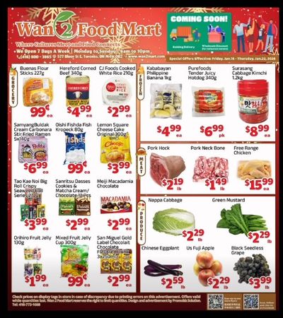 Wan 2 Food Mart Flyer January 16 to 22
